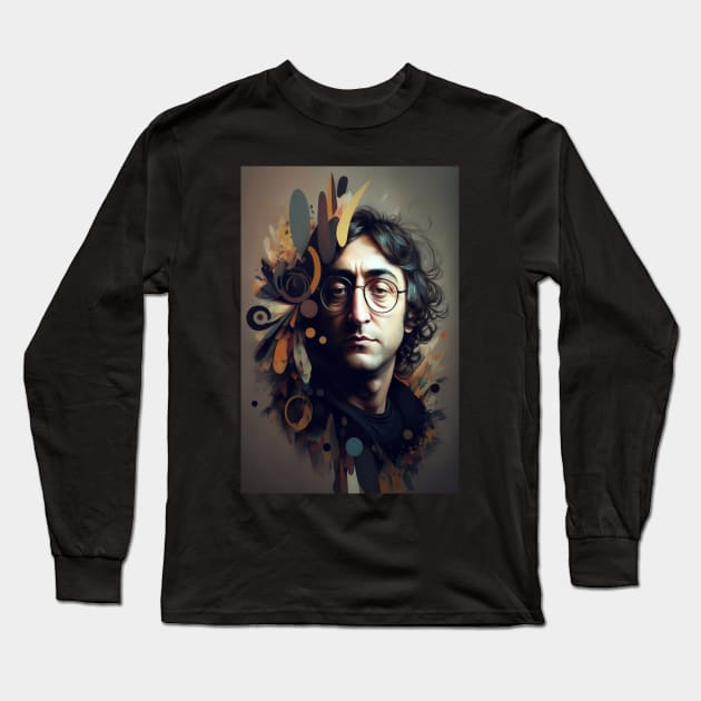 John Lennon Long Sleeve T-Shirt by Mistywisp